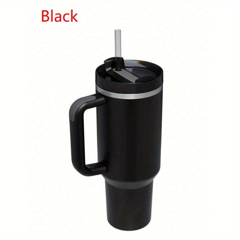 1 Pc solid color second generation car handle ice cup, stainless steel heat-insulated cold cup, suitable for daily use or outdoor camping